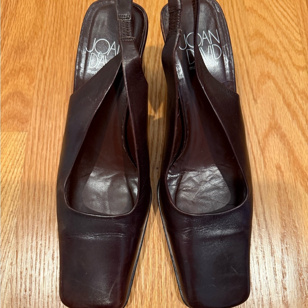 Joan & David Brown Leather Heels 7.5